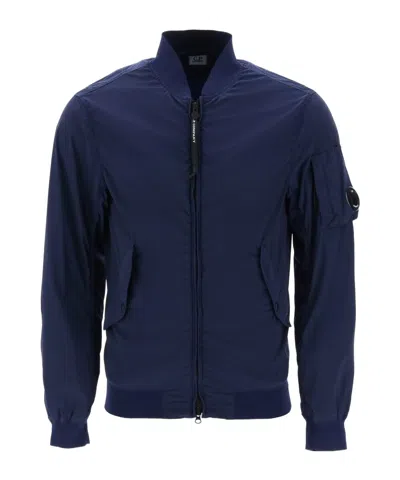 C.p. Company Zip-up Bomber Jacket In Black