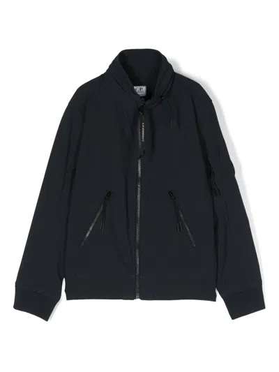 C.p. Company Kids' Zip-up Bomber Jacket In Blue
