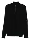 C.p. Company Knitwear Cardigan In Re Wool Clothing In Black