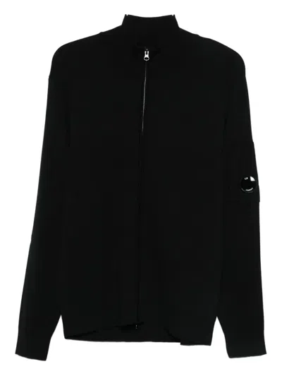 C.p. Company Knitwear Cardigan In Re Wool Clothing In Black