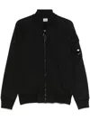 C.p. Company Zip-up Cotton Sweatshirt In Black