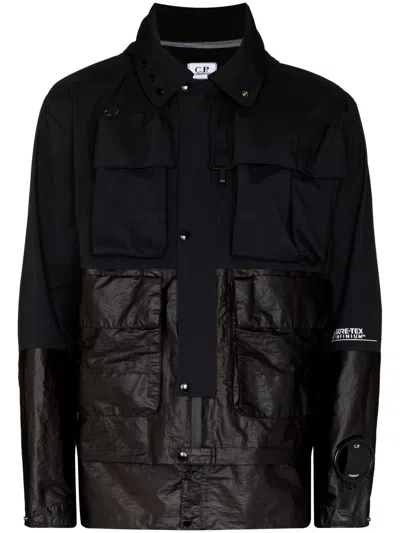 C.p. Company Zip-up Hooded Jacket In Black