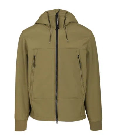 C.p. Company Zip-up Hooded Jacket In Green