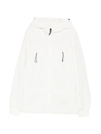 C.p. Company Kids' Zip-up Hooded Jacket In Brown