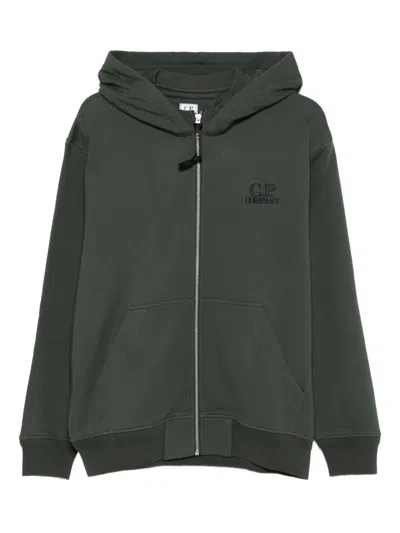 C.p. Company Zip-up Hoodie In Gray