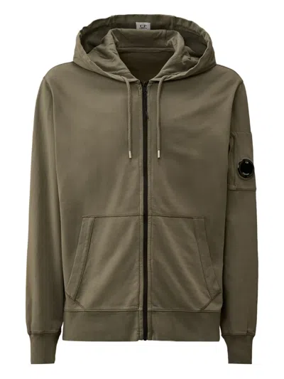 C.p. Company Zip-up Hoodie In Green