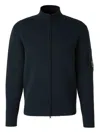 C.p. Company Zip-up Knit Jersey In Blue