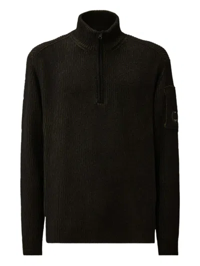 C.P. COMPANY ZIP-UP PATCH-POCKET SWEATER