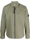 C.p. Company Zip-up Shirt Jacket In Olive Green