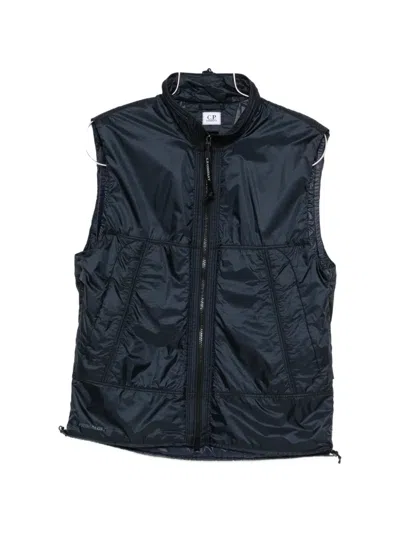 C.p. Company Zip-up Sleeveless Gilet In Blue