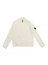 C.p. Company Zipped Sweater In White