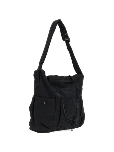 C.p. Company Zipped-pocket Tote Bag In Black