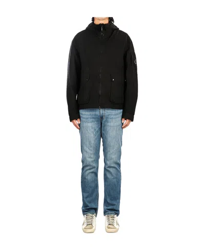 C.p. Company Zipper Casual Jacket In Black