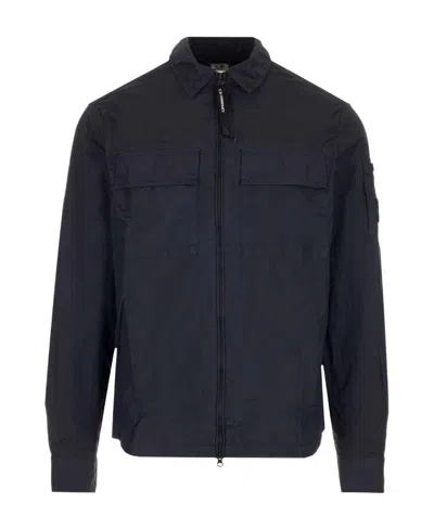C.p. Company Zipper Opening And Closing Casual Jacket In Black