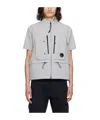 C.p. Company Gray Utility Vest In White