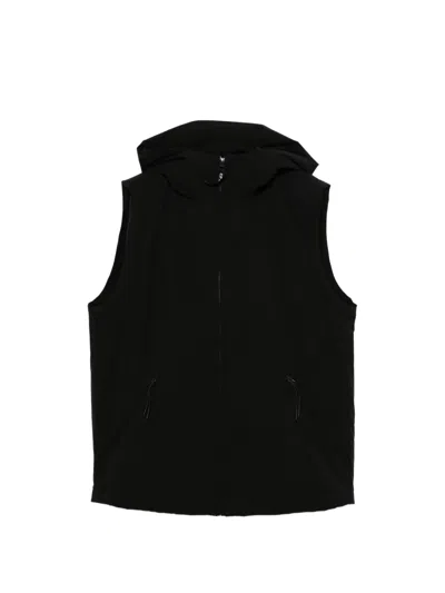 C.p. Company Kids' Zip-up Hooded Gilet In Black