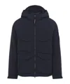 C.p. Company C.p.company Total Eclipse Shell Padded Hooded Lens Jacket In Blue