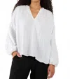 Cp Shades Daria Double Cotton Top In White In White