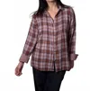 Cp Shades Julie Plaid Shirt With Pintucks In Rosetta In Pink