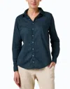 Cp Shades Romy Cotton Blouse In Marine Navy In Multi