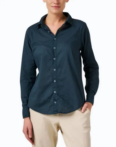 Cp Shades Romy Cotton Blouse In Marine Navy In Multi