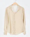 Cp Shades Women's Romy Button Up Velvet Shirt In Sand In Neutral