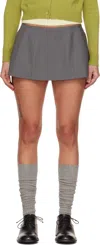 Cplus Gray Panelled Miniskirt In Grey
