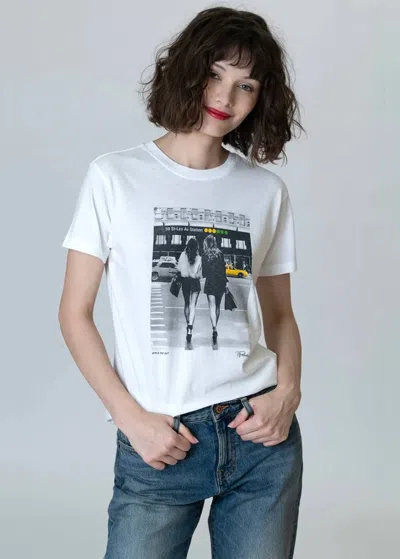 Cpress Studio Girls' Day Out Mushie Tee In Worn White Highlight