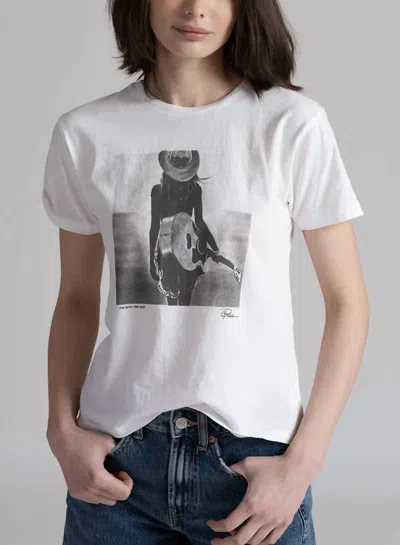 Cpress Studio I'm With The Band Mushie Tee In Worn White