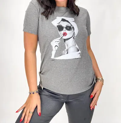 Cpress Studio Let's Make Up Mushie Tee In Grey Heather Highlight