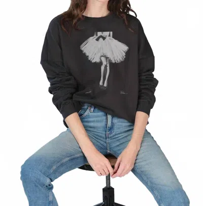 Cpress Studio Little Lady Cozy Sweatshirt In Worn Black In Multi