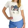 Cpress Studio Studio Free And Brave Mushie Tee In Worn White Highlight In White