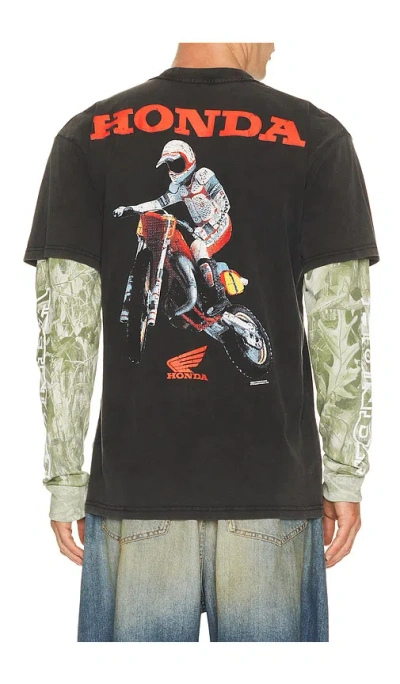 Cptn Apparel Jumper 2fer Long Sleeve Tee In Multi