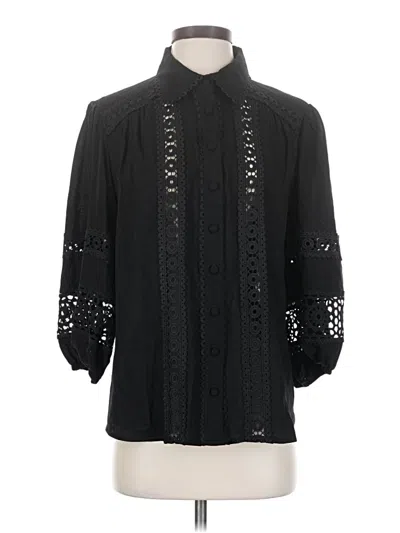 Pre-owned Cq By Cq 3/4 Sleeve Blouse In Black