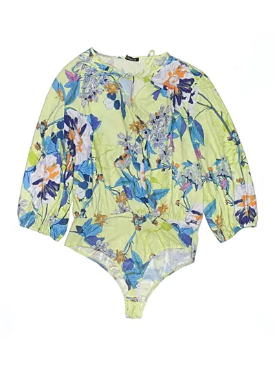 Pre-owned Cq By Cq 3/4 Sleeve Blouse In Green