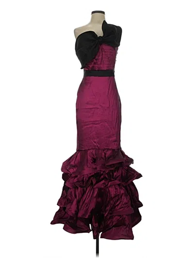 Pre-owned Cq By Cq Cocktail Dress In Burgundy