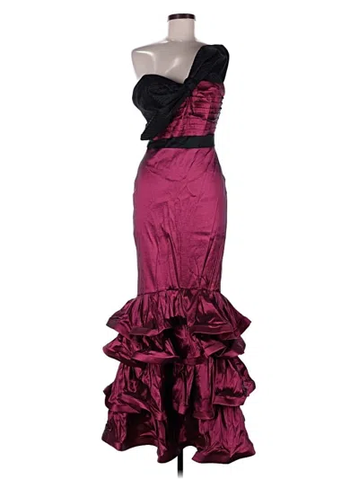 Pre-owned Cq By Cq Cocktail Dress In Burgundy
