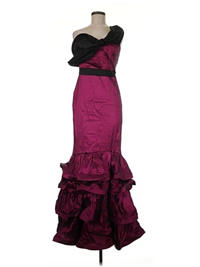 Pre-owned Cq By Cq Cocktail Dress In Burgundy
