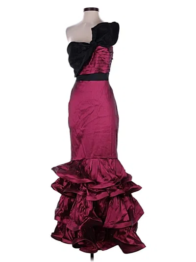 Pre-owned Cq By Cq Cocktail Dress In Burgundy