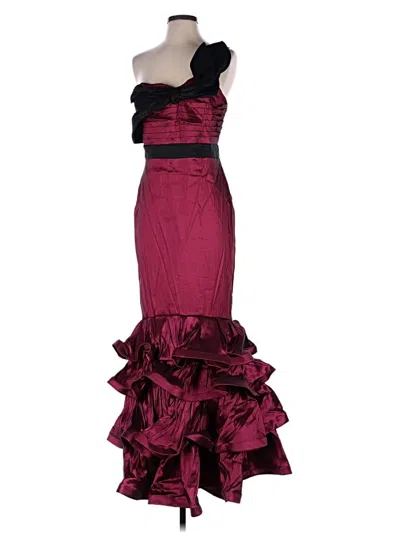 Pre-owned Cq By Cq Cocktail Dress In Burgundy