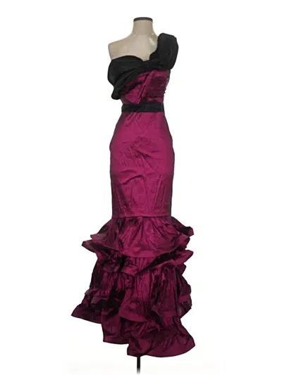 Pre-owned Cq By Cq Cocktail Dress In Burgundy