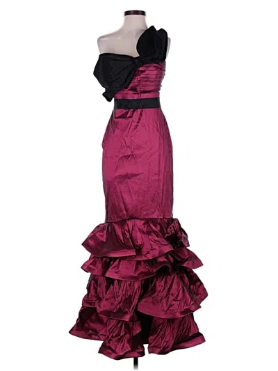 Pre-owned Cq By Cq Cocktail Dress In Burgundy