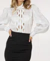 Cq By Cq Logan Lace Trimmed Cut Out Blouse In White In White