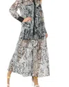 Cq By Cq Long Sleeve Sheer Dress In Black & White In Multi