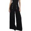 Cq By Cq Womens Button Polyester Wide Leg Pants