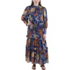 Cq By Cq Womens Printed Tiered Midi Dress In Multi