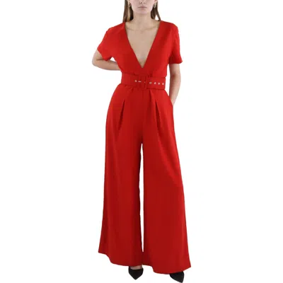 Cq By Cq Womens Woven Short Sleeves Jumpsuit In Multi