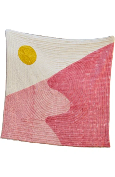 Cqc La Dune Quilt Twin In Pink,yellow, White