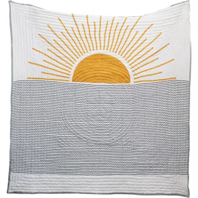 Cqc La Good Morning Quilt Bedding Set With 2 Shams In Gray