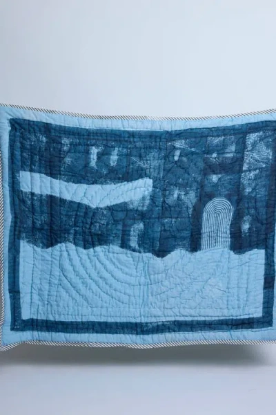 Cqc La High Tide Baby Quilt In Blue